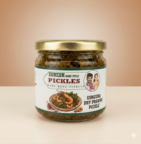 Gongura Dry. Prawns pickle